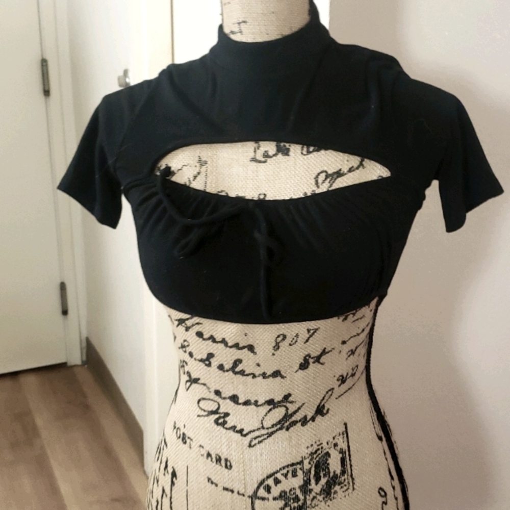 Women's fashion punk lolita style crop top